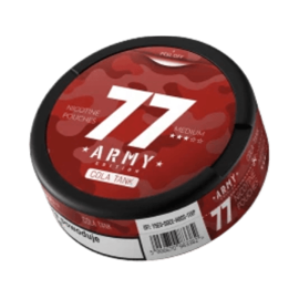 77 nicotine pouches in full view