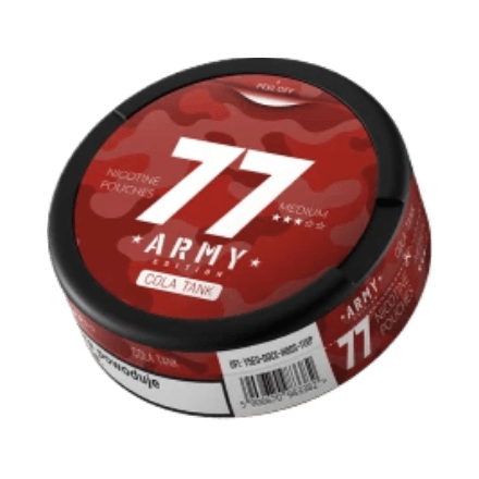 77 nicotine pouches in full view