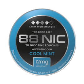88 nic nicotine pouches cool mint flavor in full view