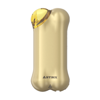 full view of artrix bony battery in gold