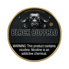 black buffalo nicotine pouches in full view