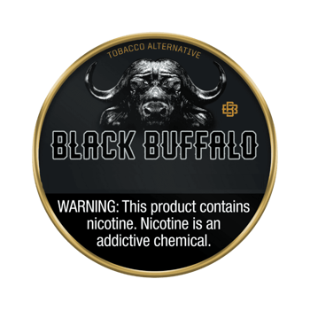 black buffalo nicotine pouches in full view