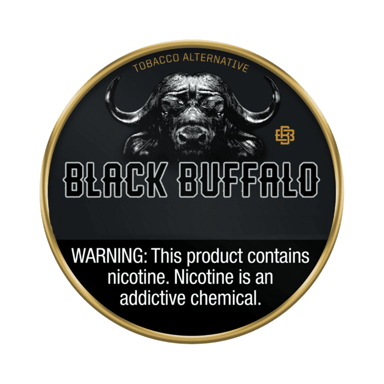 black buffalo nicotine pouches in full view
