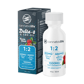 Cannabis Life 1:2 Delta-8/CBD Oil