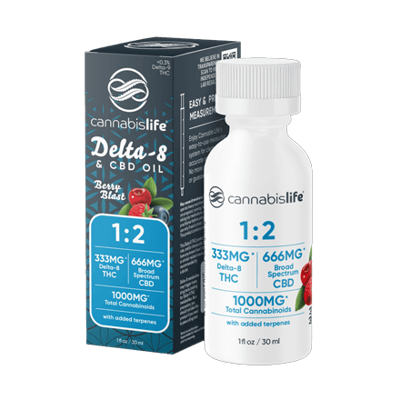 Cannabis Life 1:2 Delta-8/CBD Oil