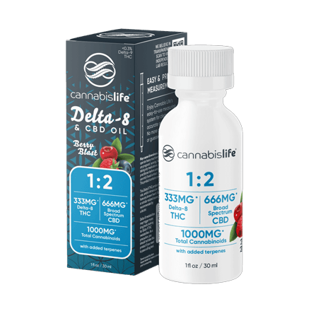 Cannabis Life 1:2 Delta-8/CBD Oil