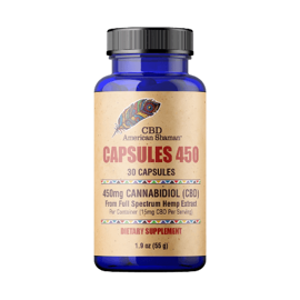 cbd american shaman hemp oil capsules in full view