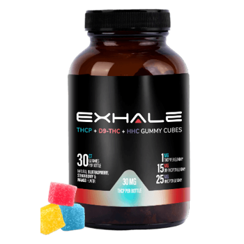 exhale wellness hhc gummy cubes in full view