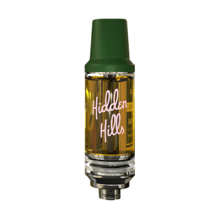 hidden hills live shatter hhc cartridge in full view