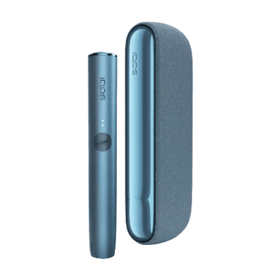 iqos iluma kit full view in blue color