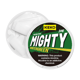 keko mighty nicotine pouches in full view