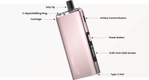 elfbar nachfüll pod läuft aus Lost Vape Quest Centaurus M100 100W 18650 Starter Kit With 4ML Centaur