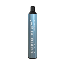 lucid air plus zero nicotine disposable vape in full view