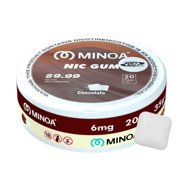 minoa nicotine gum in full view