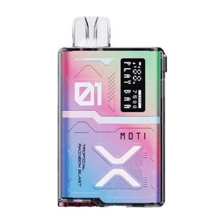 moti play bar 7500 disposable vape in full view