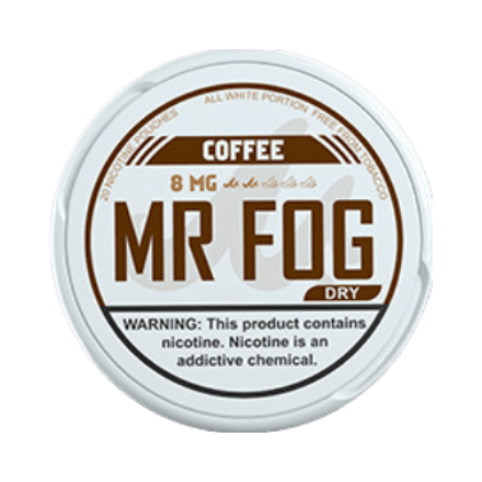mr fog dry nicotine pouches coffee flavor
