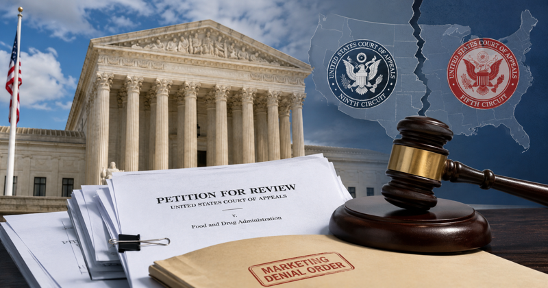 Federal appeals court documents beside a judge's gavel in a courtroom