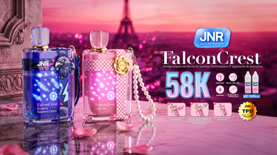 Image for JNR FalconCrest 58K: วัสดุที่ให้กลิ่นน้ำหอมที่สามารถเติมได้ด้วยการออกแบบจอแสดงผลแบบไดนามิกกาแล็กซี่