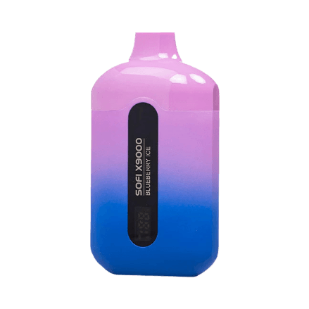 sofi x9000 zero nicotine disposable vape in full view
