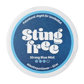 full view of stingfree snus strong blue mint
