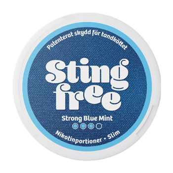 full view of stingfree snus strong blue mint