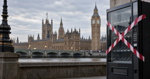 UK government building with a vending machine, illustrating new restrictions on vaping and nicotine product sales.