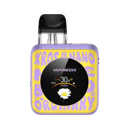 vaporesso xros 4 nano in word-pop yellow finish
