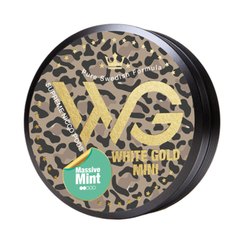white gold nicotine pouches in full view